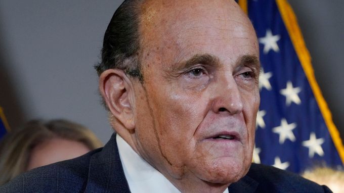 Moving on from the Four Seasons Landscaping Company, Rudy Giuliani held a press conference in Washington DC yesterday. Devoid of any substance or evidence, the highlight (no pun intended) was hair dye trickling down his face under the bright lights. Somebody, please pull the plug on this guy and find him a cabana at Mar-a-Lago where he can watch 'Wheel of Fortune' and be spoon fed soup.
